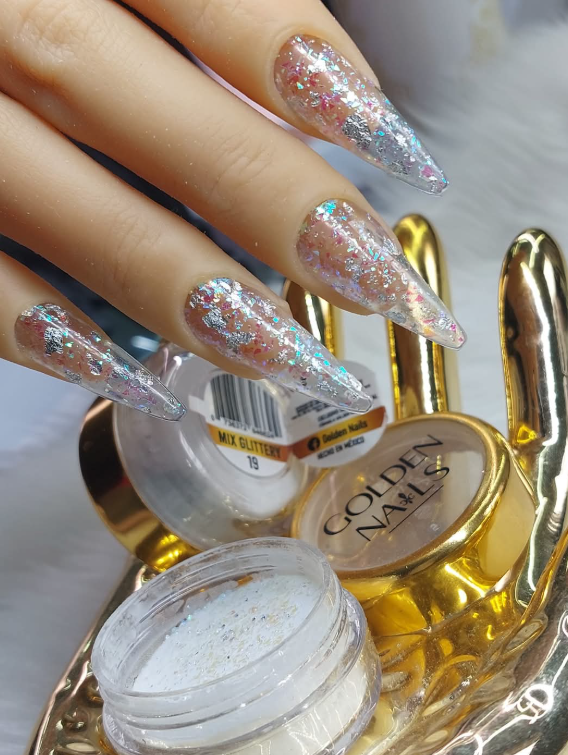 MIX GLITTERY #19 GOLDEN NAILS